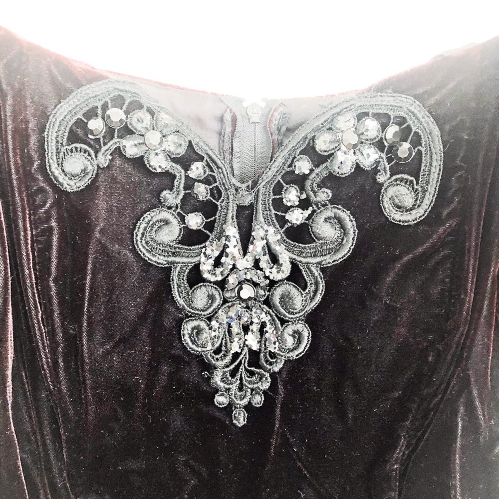 Vintage | Velvet Off-the-Shoulder Dress